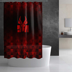 Шторка для душа Die Antwoord red poly, цвет: 3D-принт — фото 2