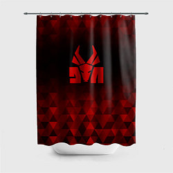 Шторка для душа Die Antwoord red poly, цвет: 3D-принт