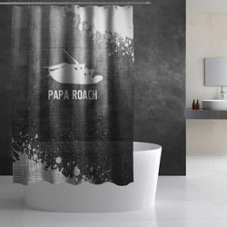 Шторка для душа Papa Roach - grey gradient, цвет: 3D-принт — фото 2