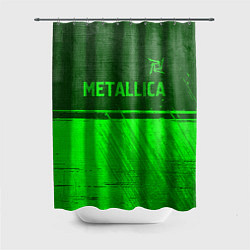 Шторка для душа Metallica - green gradient посередине, цвет: 3D-принт