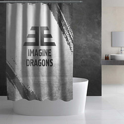 Шторка для душа Imagine Dragons - white gradient, цвет: 3D-принт — фото 2