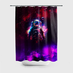Шторка для душа Космонавт пламенный, цвет: 3D-принт