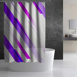 Шторка для душа Color white pink, цвет: 3D-принт — фото 2