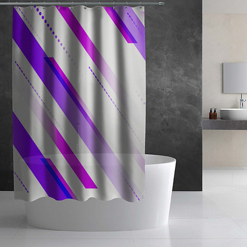 Шторка для ванной Color white pink / 3D-принт – фото 2