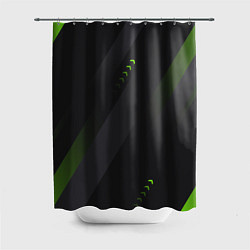 Шторка для душа Color black green, цвет: 3D-принт