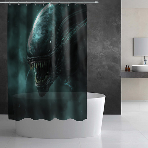Шторка для ванной Чужой в космосе / 3D-принт – фото 2