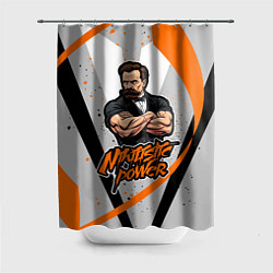 Шторка для душа Сила нигилизма Фридрих Ницше, цвет: 3D-принт