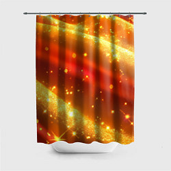 Шторка для душа Желто-красная текстура с блестяшками, цвет: 3D-принт