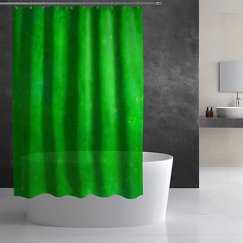 Шторка для ванной Свет зелёного фонаря / 3D-принт – фото 2