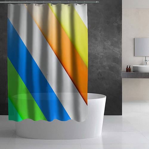 Шторка для ванной Striped / 3D-принт – фото 2