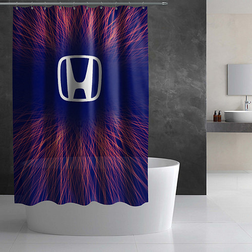 Шторка для ванной Honda red energy / 3D-принт – фото 2