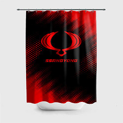 Шторка для душа SsangYong - red gradient, цвет: 3D-принт