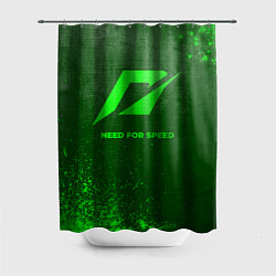 Шторка для душа Need for Speed - green gradient, цвет: 3D-принт