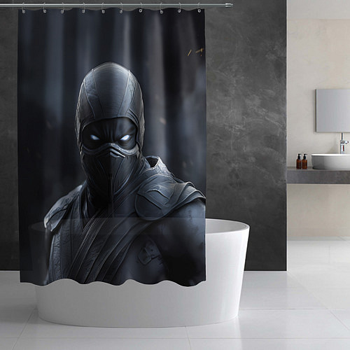 Шторка для ванной Нуб Сайбот черный призрак / 3D-принт – фото 2