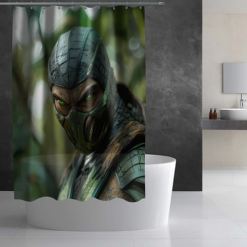 Шторка для ванной Рептилия МК / 3D-принт – фото 2