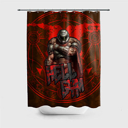 Шторка для душа Doom dark ages gym, цвет: 3D-принт