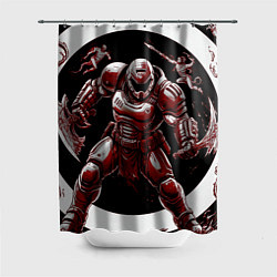 Шторка для душа Doom red guardian, цвет: 3D-принт