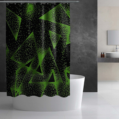 Шторка для ванной Triangles with dots / 3D-принт – фото 2