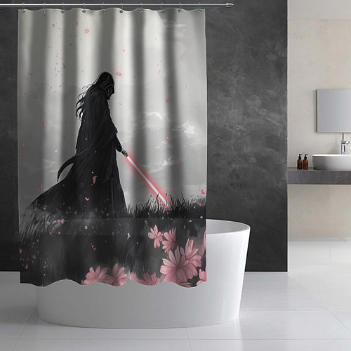 Шторка для ванной Дарт Вейдер в поле / 3D-принт – фото 2