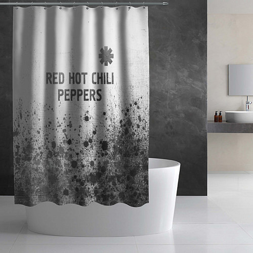 Шторка для ванной Red Hot Chili Peppers - white gradient посередине / 3D-принт – фото 2
