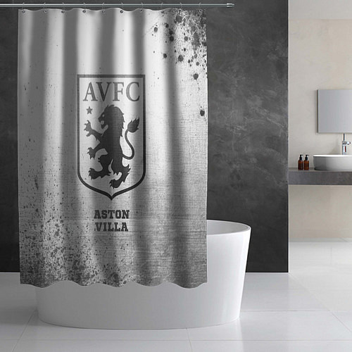 Шторка для ванной Aston Villa - white gradient / 3D-принт – фото 2