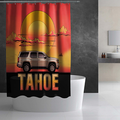 Шторка для ванной Tahoe на закате джип / 3D-принт – фото 2