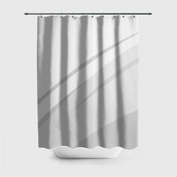Шторка для душа Светлый серый текстура с полосой, цвет: 3D-принт