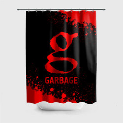 Шторка для душа Garbage - red gradient, цвет: 3D-принт