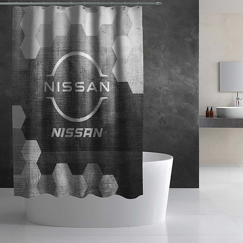 Шторка для ванной Nissan - grey gradient / 3D-принт – фото 2