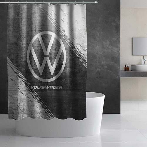 Шторка для ванной Volkswagen - grey gradient / 3D-принт – фото 2