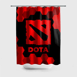 Шторка для душа Dota - red gradient, цвет: 3D-принт