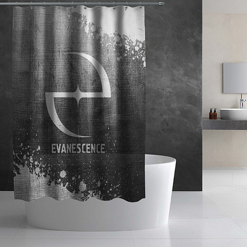 Шторка для ванной Evanescence - grey gradient / 3D-принт – фото 2