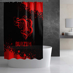 Шторка для душа Burzum - red gradient, цвет: 3D-принт — фото 2