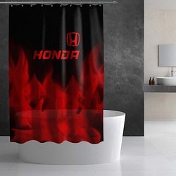 Шторка для душа Honda - red gradient посередине, цвет: 3D-принт — фото 2