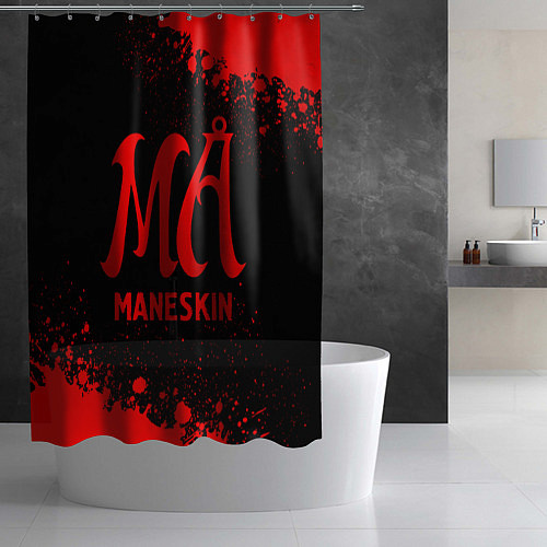 Шторка для ванной Maneskin - red gradient / 3D-принт – фото 2