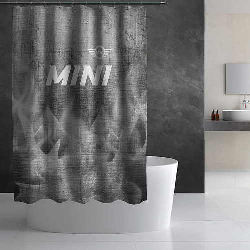 Шторка для ванной Mini - grey gradient посередине / 3D-принт – фото 2