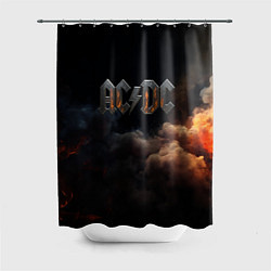 Шторка для душа ACDC металлический лого, цвет: 3D-принт