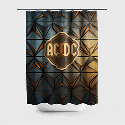 Шторка для душа ACDC винтажный логотип, цвет: 3D-принт
