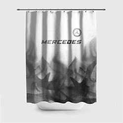 Шторка для душа Mercedes - white gradient посередине, цвет: 3D-принт