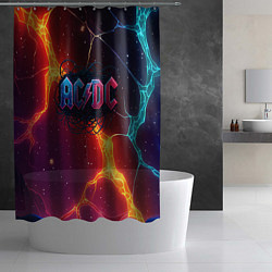 Шторка для душа ACDC логотип в градиенте, цвет: 3D-принт — фото 2