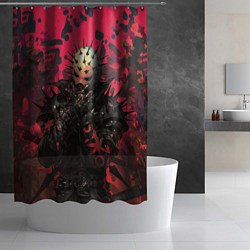 Шторка для душа Колючая маска, цвет: 3D-принт — фото 2