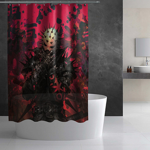 Шторка для ванной Колючая маска / 3D-принт – фото 2