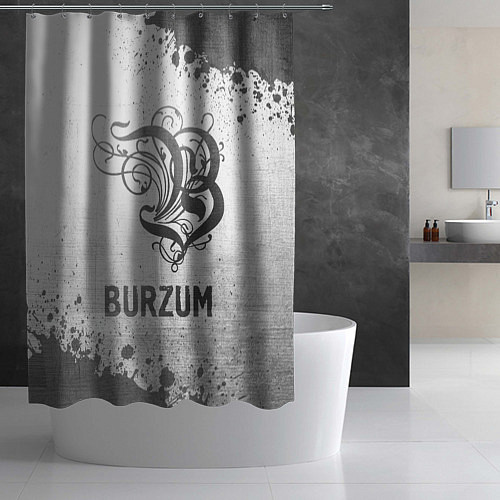 Шторка для ванной Burzum - white gradient / 3D-принт – фото 2