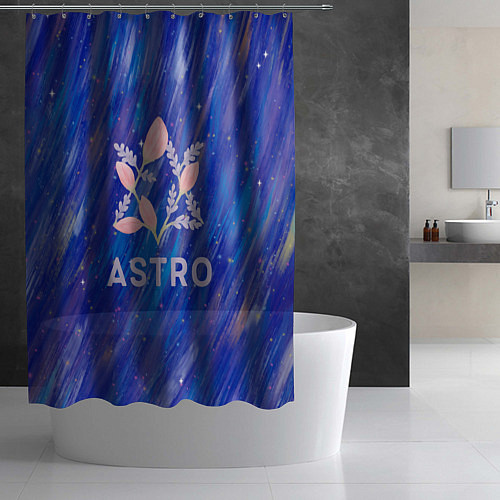 Шторка для ванной Astro логотип из цветов / 3D-принт – фото 2