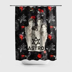 Шторка для душа Astro стиль - рисунок карандашом, цвет: 3D-принт