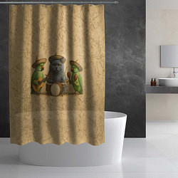 Шторка для душа Надежды маленький оркестрик, цвет: 3D-принт — фото 2