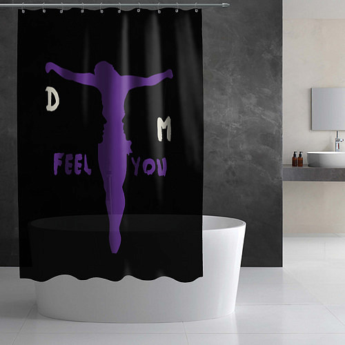 Шторка для ванной Depeche Mode - I Feel You силуэт / 3D-принт – фото 2