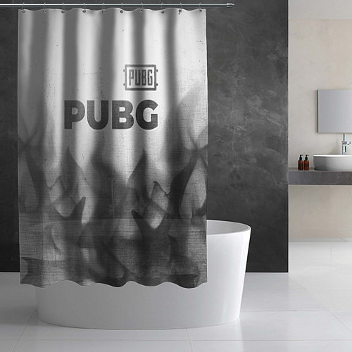 Шторка для ванной PUBG - white gradient посередине / 3D-принт – фото 2