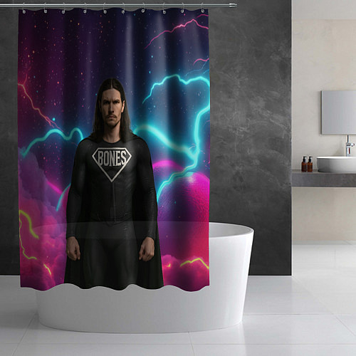 Шторка для ванной Bones в образе супергероя / 3D-принт – фото 2