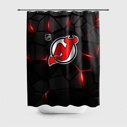Шторка для ванной Нью Джерси Девилз - плиты с подсветкой